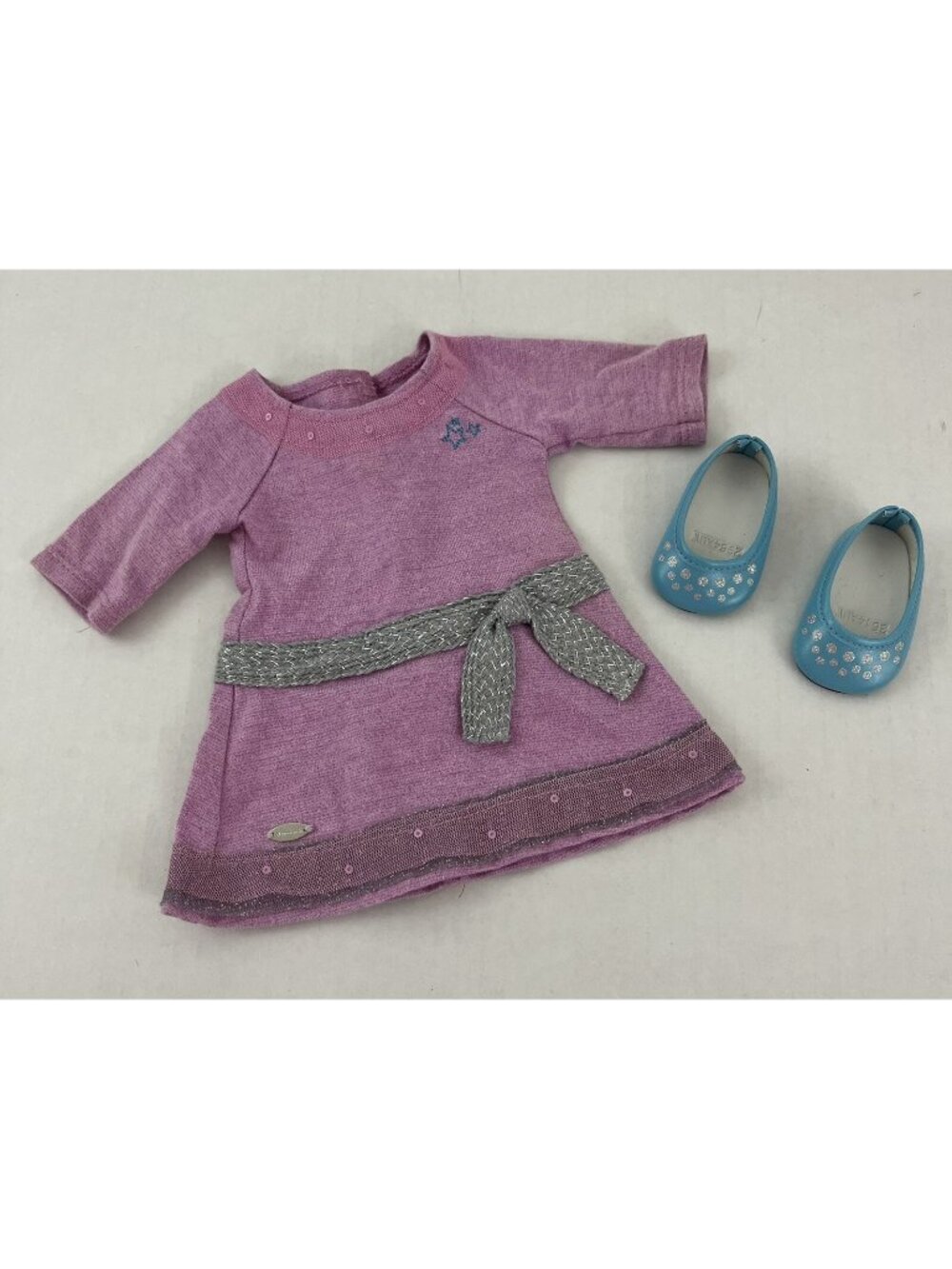 American Girl 18" Doll Truly Me Lilac Dress & Shoes Meet Outfit